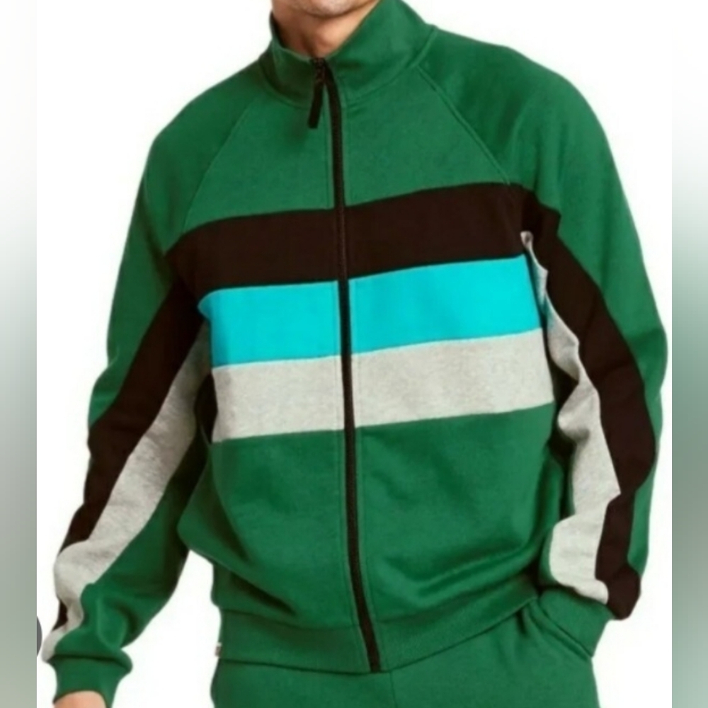 Mens Lego Color Block Striped Track Jacket Size Medium